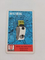 BKV  kártyanaptár 1978 - Kérjük, hogy menetjegyét felszálláskor érvényesítse