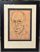 Schönberger Armand - szemüveges férfi portréja-