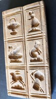 1806 MÉZESKALÁCS ÜTŐFA FORMA SÜTŐFORMA ÉLES - MÉLY KONTUR FA FARAGOTT ŐSI MINTA MAGYAR KÉZIMUNKA