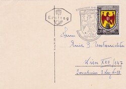 1961 FDC Ausztria Első Napi Emléklap Burgenland állam 40. Évfordulója