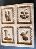 1806 MÉZESKALÁCS ÜTŐFA FORMA SÜTŐFORMA ÉLES - MÉLY KONTUR FA FARAGOTT ŐSI MINTA MAGYAR KÉZIMUNKA