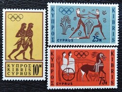 C237-9 / Ciprus 1964 Olimpia bélyegsor postatiszta