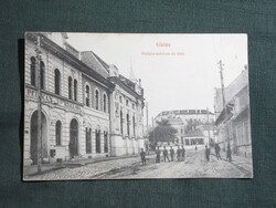 Képeslap,Siklós,Pelikán szálloda,főtér látkép, részlet,Feiler Mariska Siklós kiadás,1910-