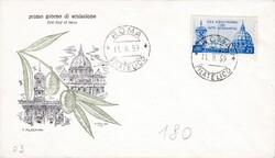 1959 FDC Olaszország Első Napi Boríték Ateráni Szerződés 30. Évfordulója