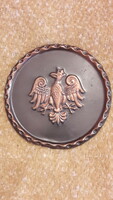 Sas címeres bronzosított falidísz (M3191)