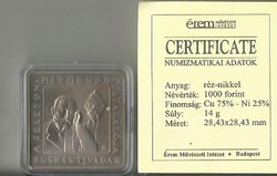 2008-ban kibocsátott, 1000 forint emlékérme