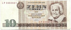 10 márka 1971 NDK Németország 1.