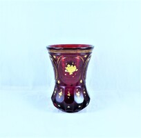 GYÖNYÖRŰ, ANTIK, BIEDERMEIER, ÜVEG POHÁR, CA. 1830!!!