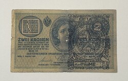 2 Korona 1914 / C sorozat - Citta di Fiume gépi bélyegző - VG tartásban - RITKA