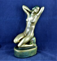 CSODÁS, ANTIK, ZSOLNAY PORCELÁN FIGURA "VÁGYAKOZÓ NŐ", 1911!!!
