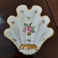 Herendi PBR Rose Pattern Porcelain Shell-shaped Serving Dish, Centerpiece