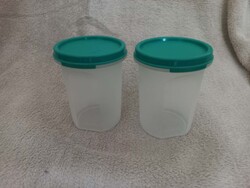 Új Tupperware tárolóedény szett zöld tetővel (2 db)