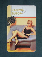 Kártyanaptár,Kanizsa bútorgyár,Nagykanizsa,erotikus női modell,1986  (4)