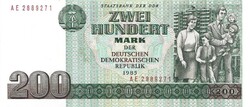 200 márka 1985 NDK Németország UNC Ritka