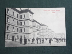 Képeslap,Pécs,Ferencz József honvéd gyalogsági laktanya,Blancz József kereskedő Pécs kiadás,1907-