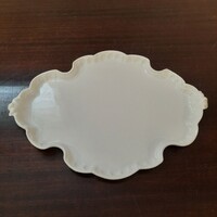 White Herendi Porcelain Baroque Serving Dish