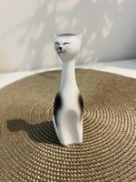 Hollóházi ritka macska figura