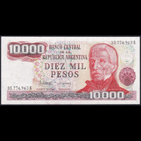 Argentína 10000 Pesos 1976-1983 P-306b UNC