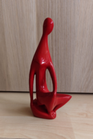 Zsolnay Török János ökörvérmázás Ülő nő statue