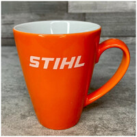 Seltmann Weiden Bavaria Germany STIHL narancssárga porcelán bögre