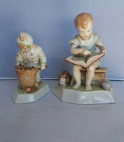 2db.régi hibátlan Zsolnay porcelán Sinkó figura