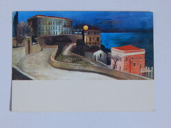 Képeslap, művészet, festmény motívum, Csontváry: Holdtölte Taorminában  (1901.)