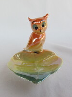 Bagoly figurális porcelán tálka