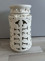 Nagyméretű áttört kerámia esernyőtartó / padlóváza