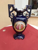 Large-sized Czech Alt Wien vase with scenes, 40 cm high,,
