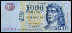 1000 forint 2002 DB, EF.