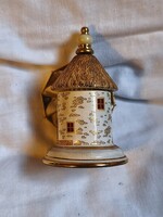Gyűjtői Ritkaság! Retró Görög Porcelán Szélmalom Parfümtégely, tele OPIUM zselével   D1.