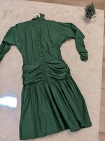 JOSÉ DE WOLFF női VINTAGE  M/L-es zöld színű egész ruha , dizájn darab-igazi vintage!