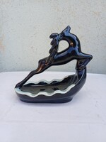 Zsolnay szarvasos art deco hamutartó.Gorka Géza terve.