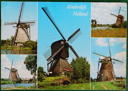 Képeslap - Hollandia - Szélmalmok  /21x14,5cm/