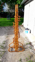 Kinyitható, kb. 150cm. magas, rattan v. bambusz virágtartó, virágállvány 6 cserép részére
