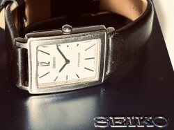 Női acél quartz Seiko hibátlan állapotban új bőrszíj, új elem, korabeli dobo Doxa, Omega