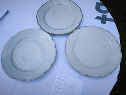 Bavaria porcelán aranyszélű lapostányér 3 db