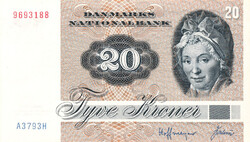 Dánia 1979. 20 Kronor-UNC (Prefix C)