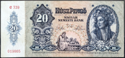 20 Pengő 1941, VF+.