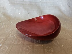 Zsolnay Török János art deco ökörvérmázas tálka