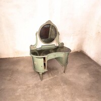 Fésülködőasztal eredeti tükörrel/üvegel és hozzá tartozó székkel restaurálásra