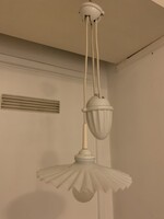 Antik (1920-40-es évek), tiszta porcelán ellensúlyos függőlámpa