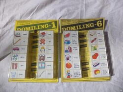 Domiling 1,6 retro angol tanító dominó játék, ÚJ (5121)