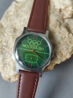 Szovjet szép Pobeda 1980 Moszkvai Olimpiai 15 köves Mechanikus  karóra
