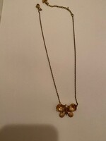Swarovski eredeti sárga köves pillangós nyaklánc