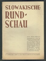 SLOWAKISCHE RUNDSCHAU Szlovák politikai történelmi újság Bratislava II. vh 1943 IV. évf 3. RITKA