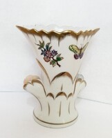 Viktória mintás aranyozott Herendi porcelán váza