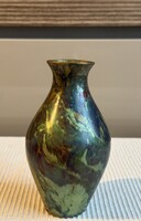 Zsolnay porcelán labrador eozin mázas váza