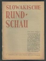 SLOWAKISCHE RUNDSCHAU Szlovák politikai történelmi újság Bratislava II. vh 1943 IV. évf 7. RITKA
