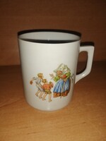 Antik Zsolnay porcelán Jancsi és a Juliska mintás bögre (15/d)